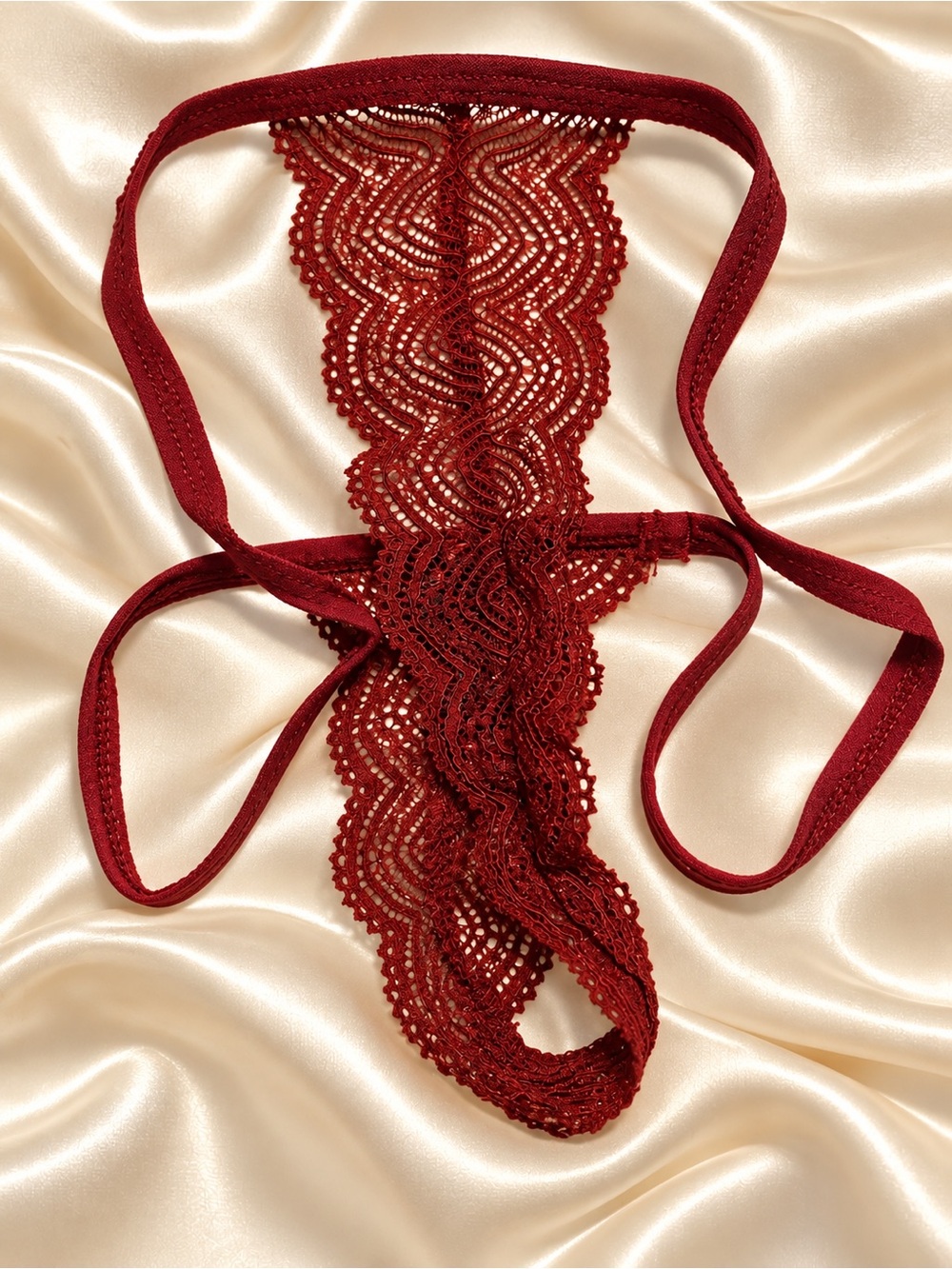Frederick's of Hollywood Red Lace G-String Thong (1X)